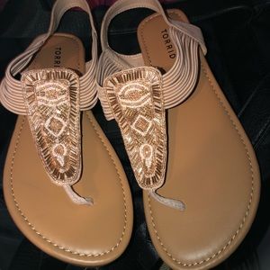 Brand New without Tags!! 10.5 tan Torrid Sandals!